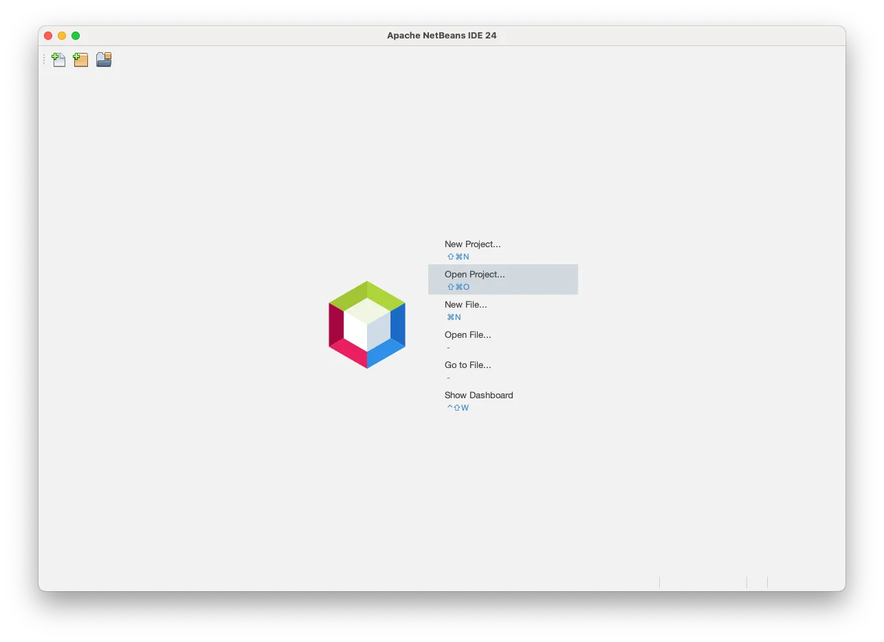 NetBeans welcome screen